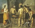 Apollo meets Hephaestus in his workshop