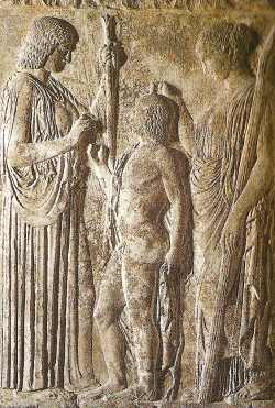 Demeter and Triptolemus