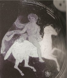 Phrixus taken away by the ram with the golden fleece