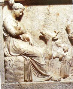 Artemis on a relief