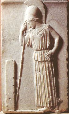 Relief of goddess Athena