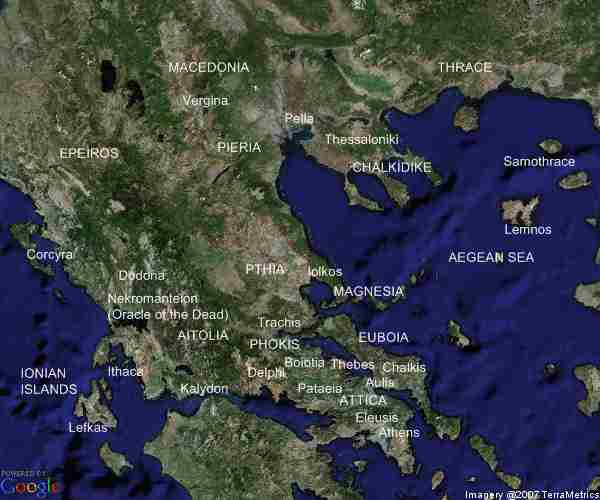 Central and northern ancient Greece