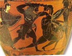 Hercules kills Cycnus,son of Ares