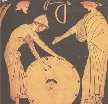Achilles receiving his shield from Hephaestus