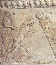 Theseus lifting the rock